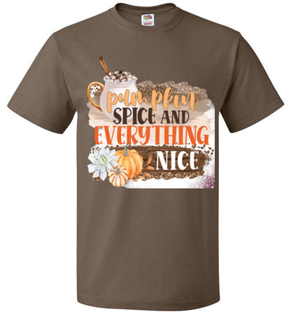 Pumpkin Spice and Everything Nice Fall Tee Shirt Top T-Shirt