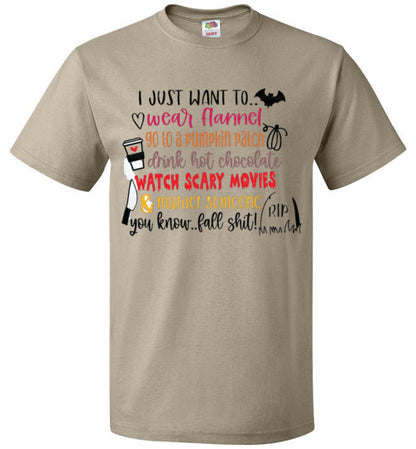 Funny Fall Halloween Shirt Graphic Tee Shirt Top T-Shirt