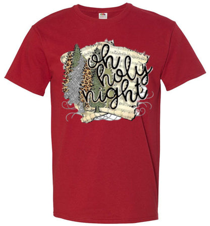 Oh Holy Night Christmas Hymn Tee Shirt Top T-Shirt