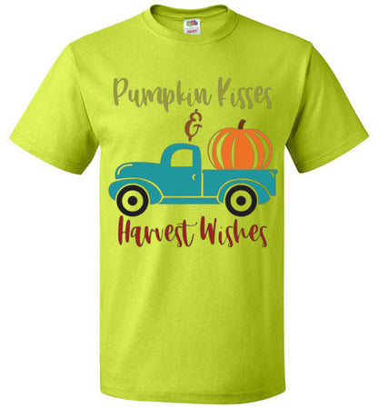 Pumpkin Kisses Harvest Fall Wishes Tee Shirt Top T-Shirt