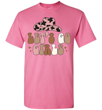 Let's Go Girls Country Cowgirl Hat Graphic Tee Shirt Top T-Shirt
