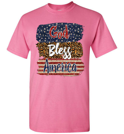 God Bless America Americana USA Tee Shirt Top