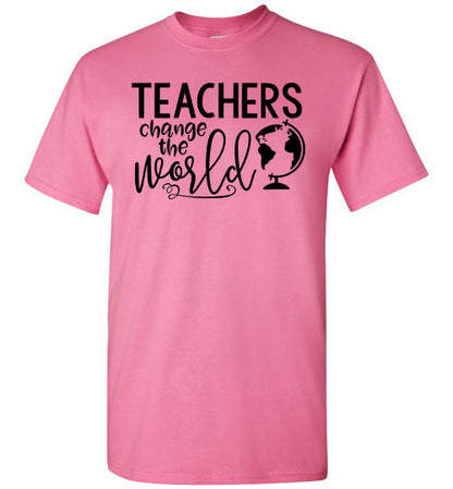 Teachers Change The World Tee Shirt Top T-Shirt