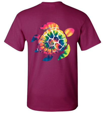 Tie Dye Turtle Tee Shirt Top T-Shirt