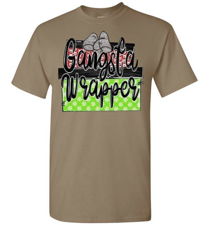 Gangsta Wrapper Funny Christmas Tee Shirt Top T-Shirt