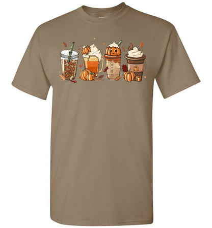 Pumpkin Spice Drink Fall Autumn Graphic Tee Shirt Top