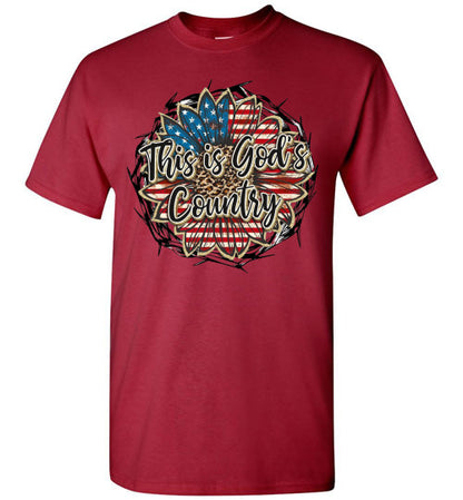 This Is God's Country Patriotic Americana Graphic Tee Shirt T-Shirt