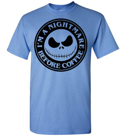 Nightmare Before Coffee Graphic Tee Shirt Top T-shirt Halloween Funny Fall