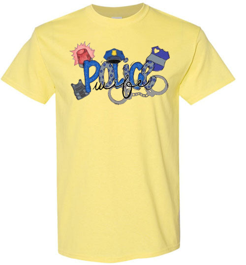 Police Wife Tee Shirt Top T-Shirt