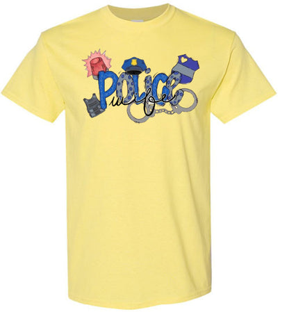 Police Wife Tee Shirt Top T-Shirt