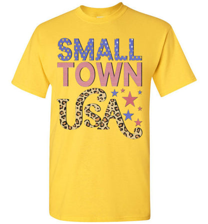 Small Town USA Tee Americana  Patriotic Shirt Top T-Shirt