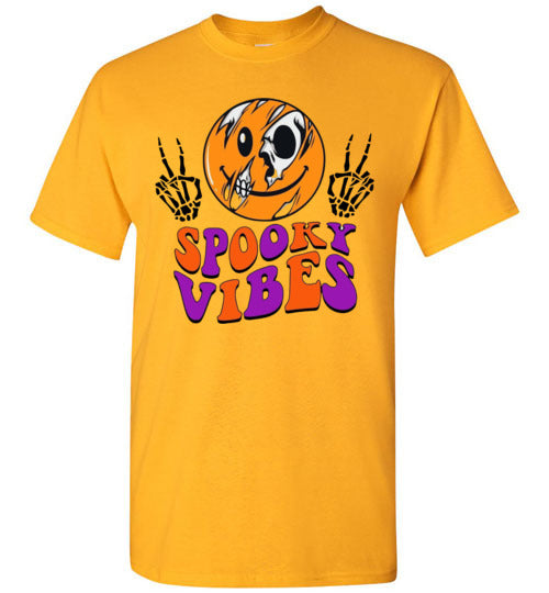 Spooky Vibes Halloween Trick Or Treat Graphic Tee Shirt Top