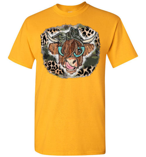 Country Cow Farm Tee Shirt Top T-Shirt