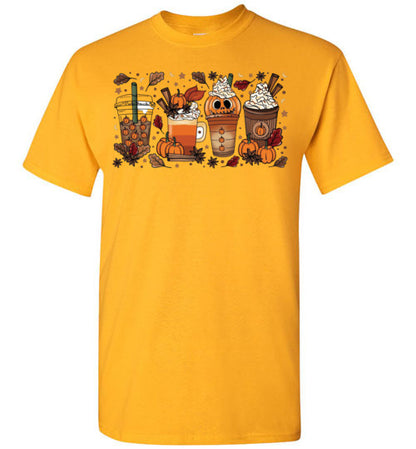 Starbucks Pumpkin Spice Drink Coffee Frappe Fall Autumn Graphic Tee Shirt Top