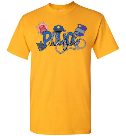 Police Wife Tee Shirt Top T-Shirt