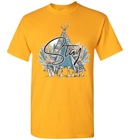 Stay Wild Native American Navajo Southwestern Graphic Tee Shirt Top