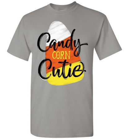 Candy Corn Cutie Fall Halloween Tee Shirt Top T-Shirt