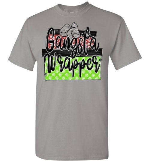 Gangsta Wrapper Funny Christmas Tee Shirt Top T-Shirt