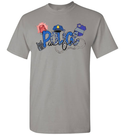 Police Wife Tee Shirt Top T-Shirt