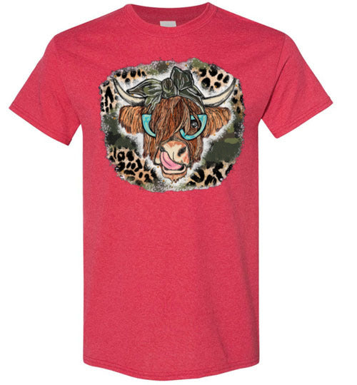 Country Cow Farm Tee Shirt Top T-Shirt