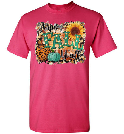 Happy Fall Y'all Graphic Tee Shirt Top
