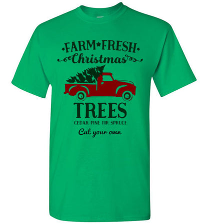 Farm Fresh Christmas Trees Tee Shirt Top T-Shirt