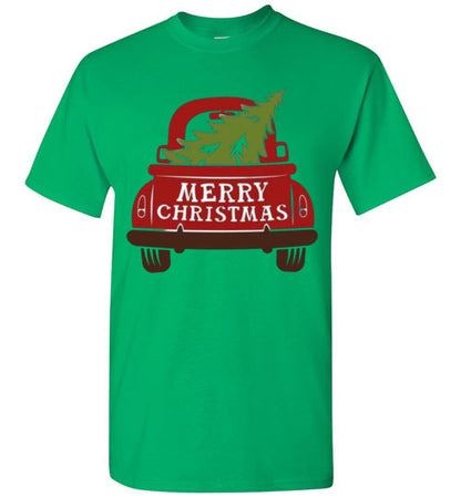 Merry Christmas Old Truck Farm Tee Shirt Top T-Shirt