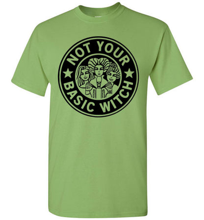 Not Your Basic Witch Halloween Graphic Tee Shirt Top