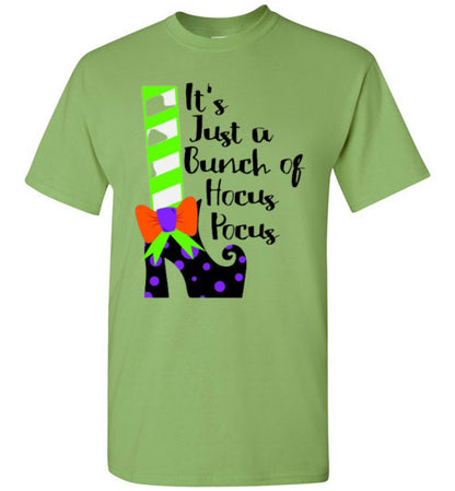 It's Just A Bunch Of Hocus Pocus Witch Halloween Graphic Tee Shirt Top