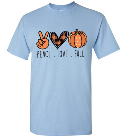 Peace Love Fall Tee Shirt Graphic Top