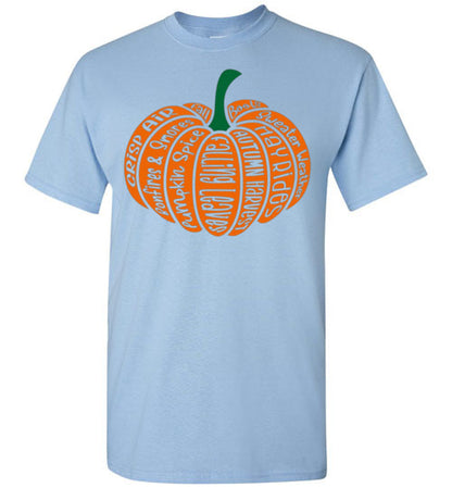Pumpkin With Fall Sayings Tee Shirt Top Graphic T-Shirt