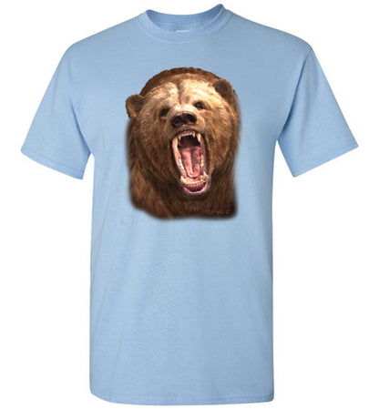 Growling Bear Graphic Tee Shirt Top