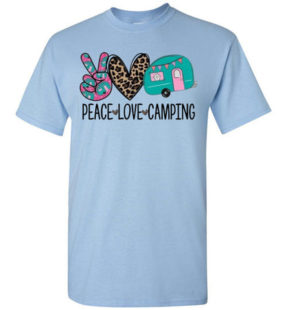 Peace Love Camping Graphic Tee Shirt Top
