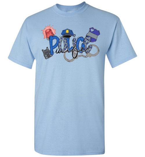 Police Wife Tee Shirt Top T-Shirt