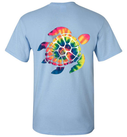 Tie Dye Turtle Tee Shirt Top T-Shirt
