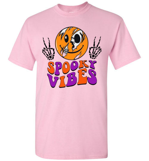 Spooky Vibes Halloween Trick Or Treat Graphic Tee Shirt Top