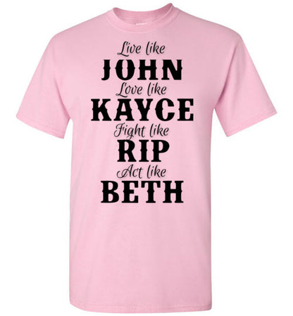 John Kayce Rip Beth Tee Shirt Graphic Top T-Shirt