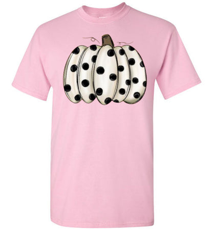 Polka Dot Pumpkin Fall Halloween Shirt Top T-Shirt