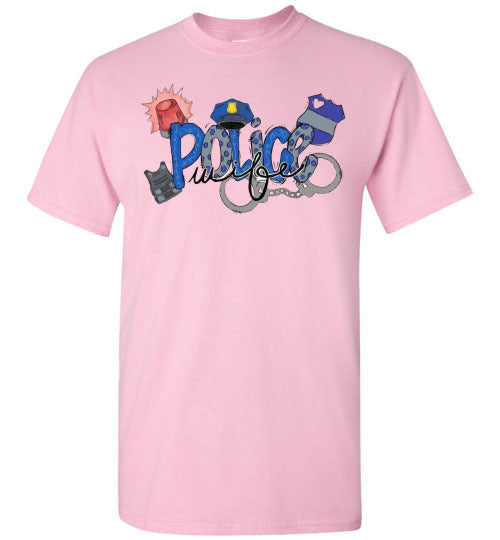 Police Wife Tee Shirt Top T-Shirt