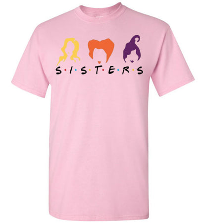 Witch Sisters Halloween Fall Graphic Tee Shirt Top