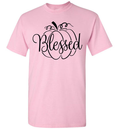 Blessed Pumpkin Fall Graphic Tee Shirt Top T-Shirt