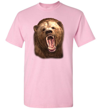 Growling Bear Graphic Tee Shirt Top