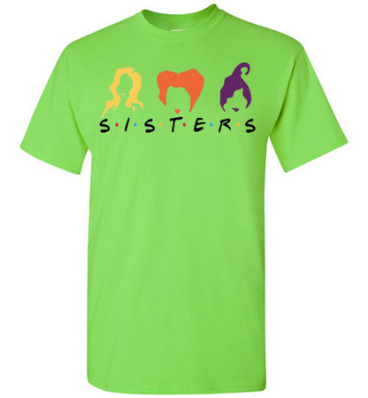 Witch Sisters Halloween Fall Graphic Tee Shirt Top