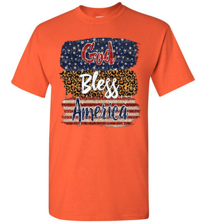 God Bless America Americana USA Tee Shirt Top