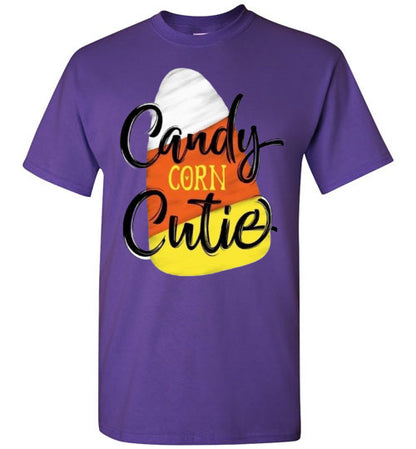 Candy Corn Cutie Fall Halloween Tee Shirt Top T-Shirt