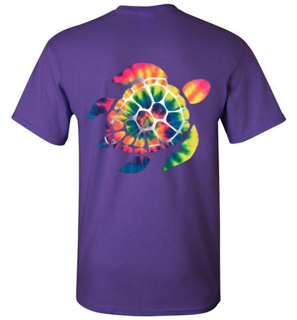 Tie Dye Turtle Tee Shirt Top T-Shirt