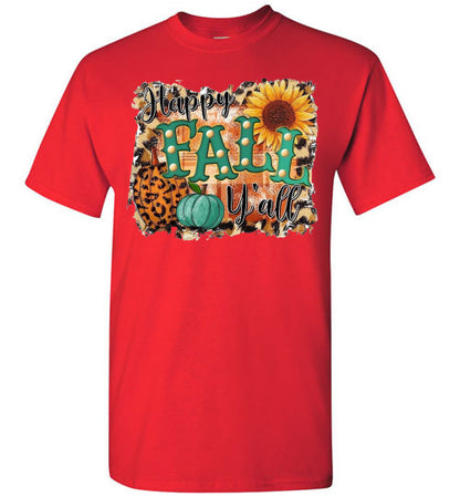 Happy Fall Y'all Graphic Tee Shirt Top