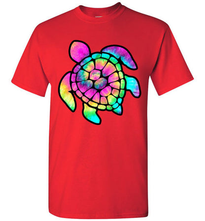 Neon Sea Turtle Graphic Tee Shirt Top