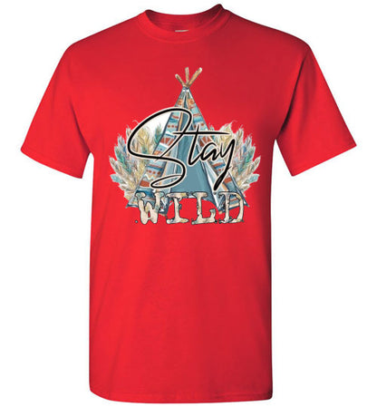 Stay Wild Native American Navajo Southwestern Graphic Tee Shirt Top