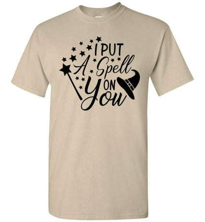 I Put A Spell On You Halloween Witch Graphic Tee Shirt Top